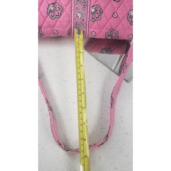 Vera Bradley Flamago Pink Small Flap Front Purse Shoulder Bag Cotton Quilted - Picture 16 of 16